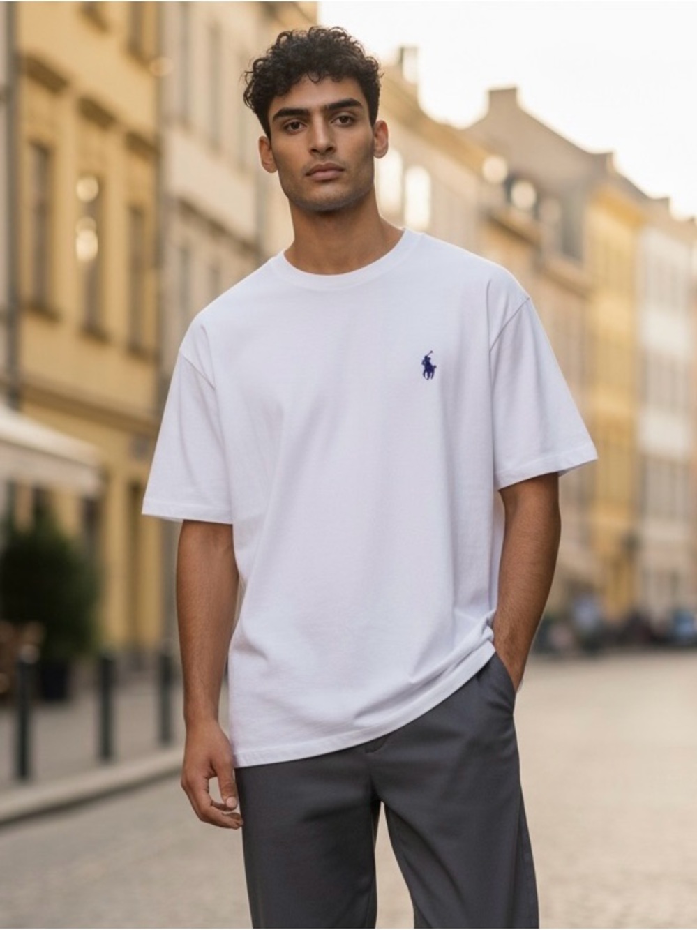 Polo by Ralph Lauren White T-Shirt with Navy Pony Logo